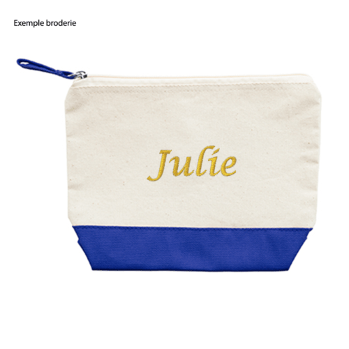 trousse toilette coton bleue