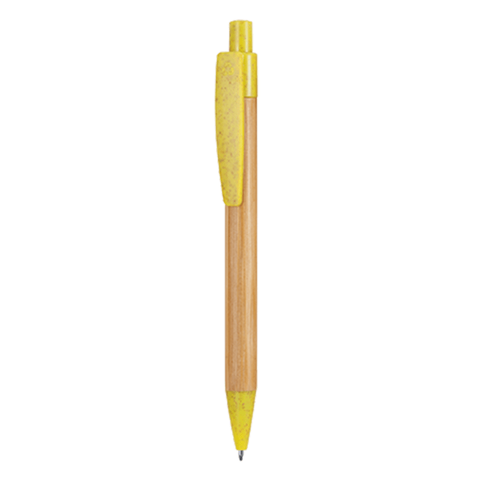 stylo bambou écologique jaune