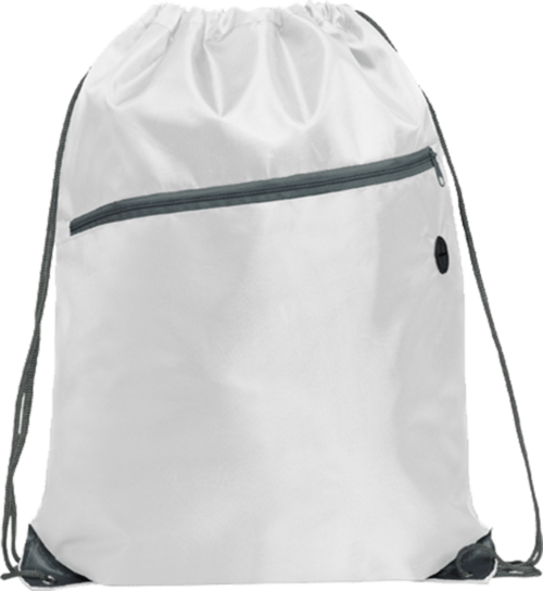 sac à lacet blanc multi-usage à impression numérique