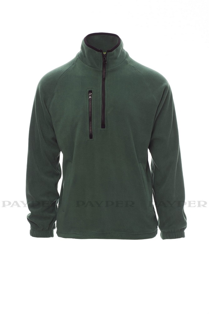 pull polaire vert chasse broderie