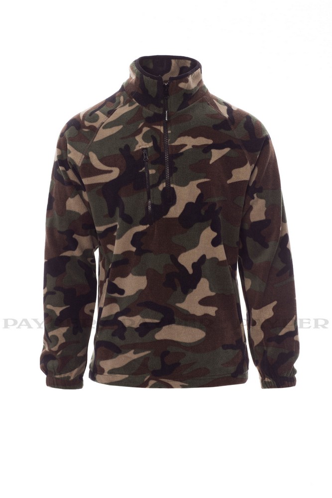 pull polaire camo chasse broderie